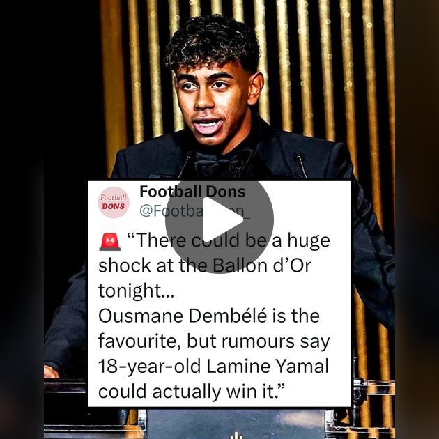 “18-year-old could win the award for best footballer in the world tonight 👀”