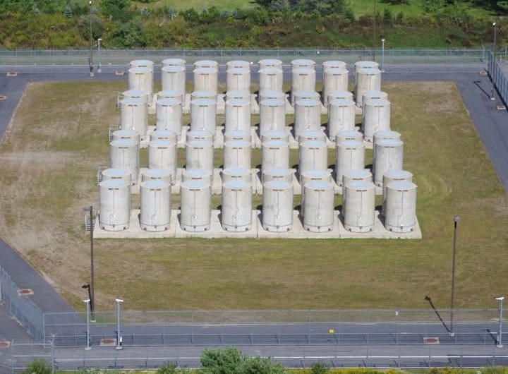 20 years worth of spent nuclear fuel from a nuclear reactor