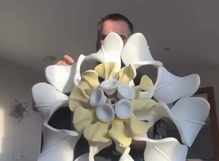 3D Printed Floral Kinetic Art Structure