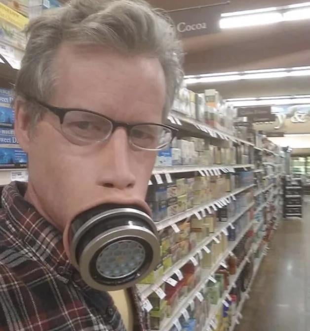 A special effects artist made a mask for himself during the pandemic, and it's look super wild.