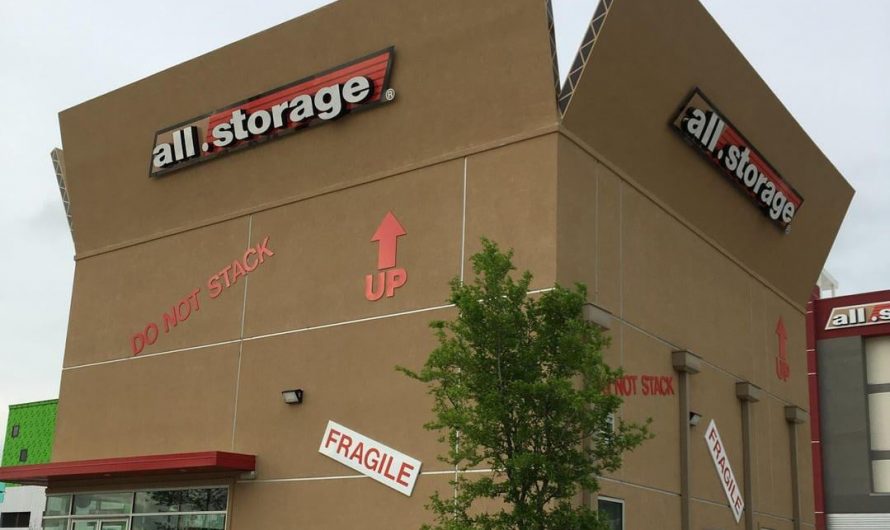 All Storage building that’s shaped like a giant storage box.