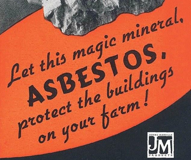 An advertisement for asbestos, 1960s