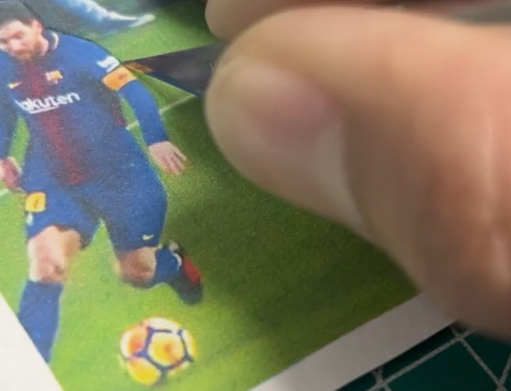 Animation of Messi on paper