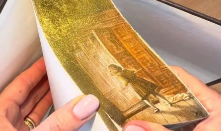 Art work on edges of the book "The chronicles of Narnia"