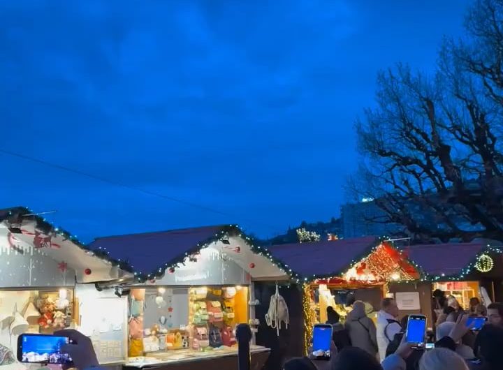 At the Christmas market in Switzerland