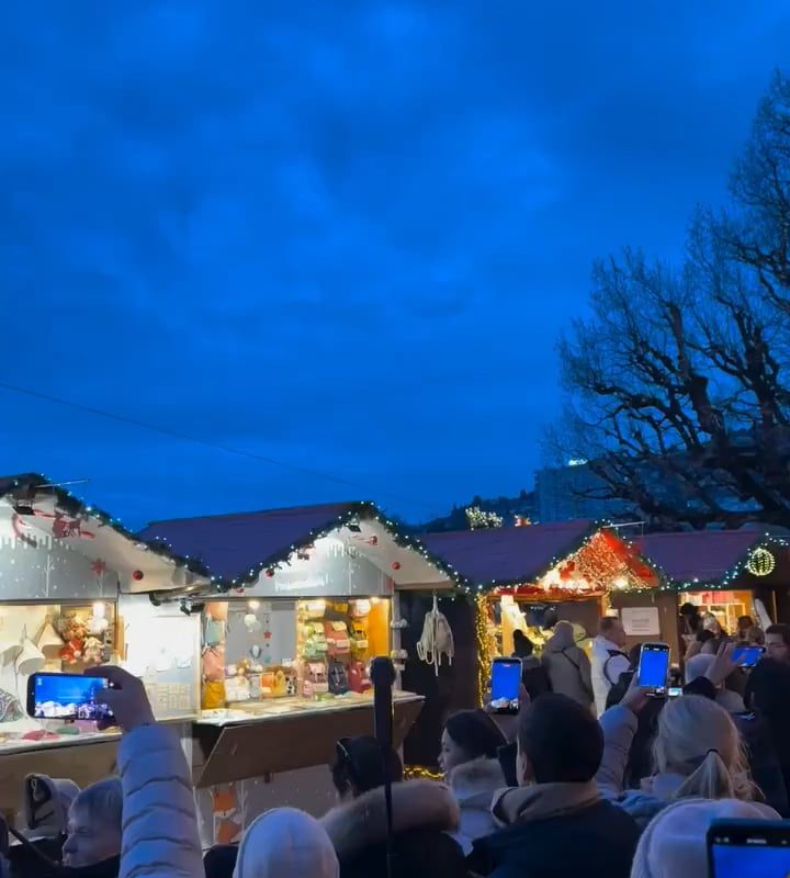 At the Christmas market in Switzerland