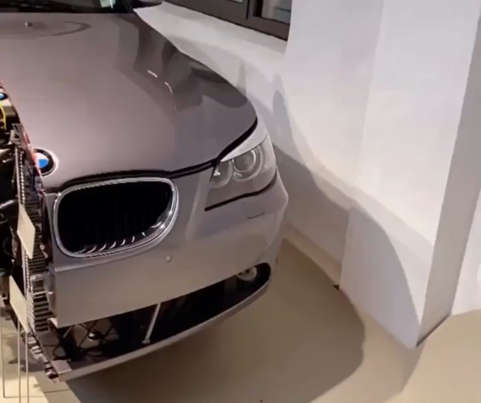 BMW split in half