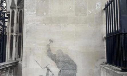 Banksy's latest mural, a judge striking a protester with a gavel, was washed off a day after appearing