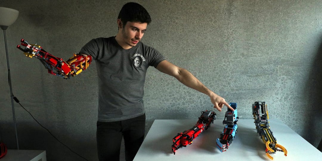 Born missing his right arm, a man named David Aguilar "Hand Solo" constructed multiple fully-functional limbs out of LEGO blocks.