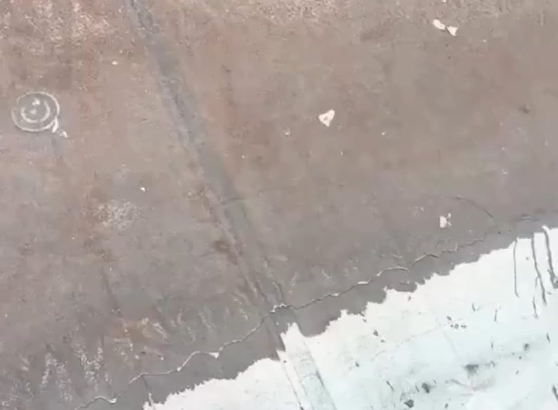 Breaking ice using a blower