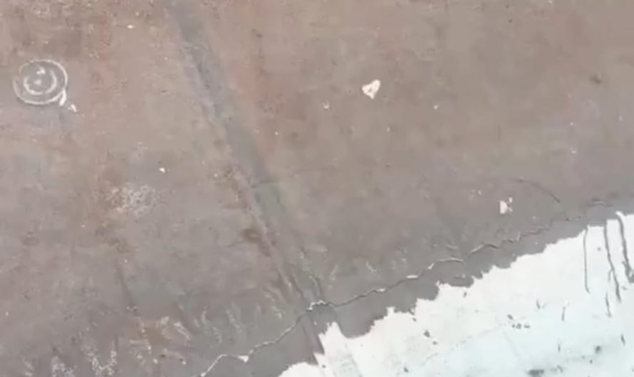 Breaking ice using a blower