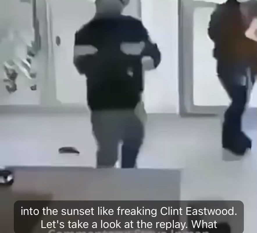 Bro makes his wife hold his beer to tackle a thief