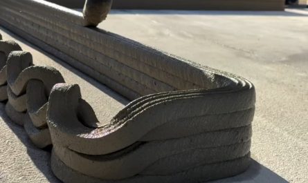 Building concrete structures with machine.