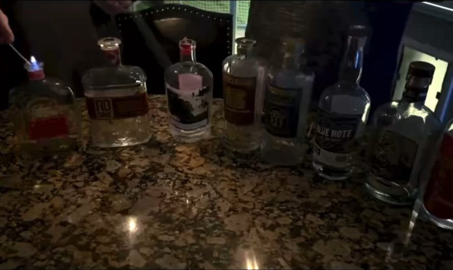 Burning off alcohol vapours in empty bottles