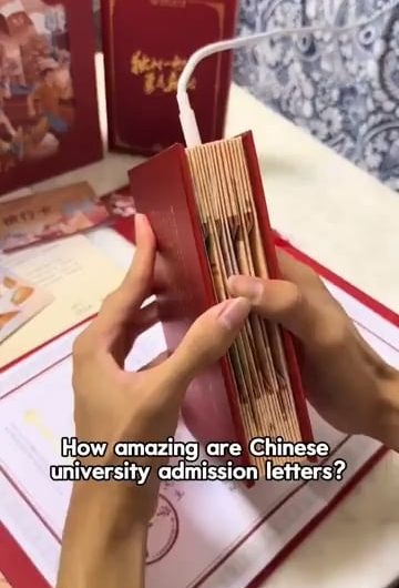Chinese university admission letters are next level