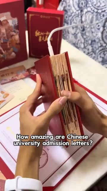 Chinese university admission letters are next level