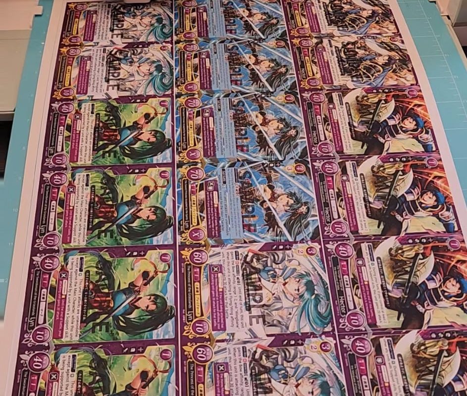 Cutting out cards on my Cricut