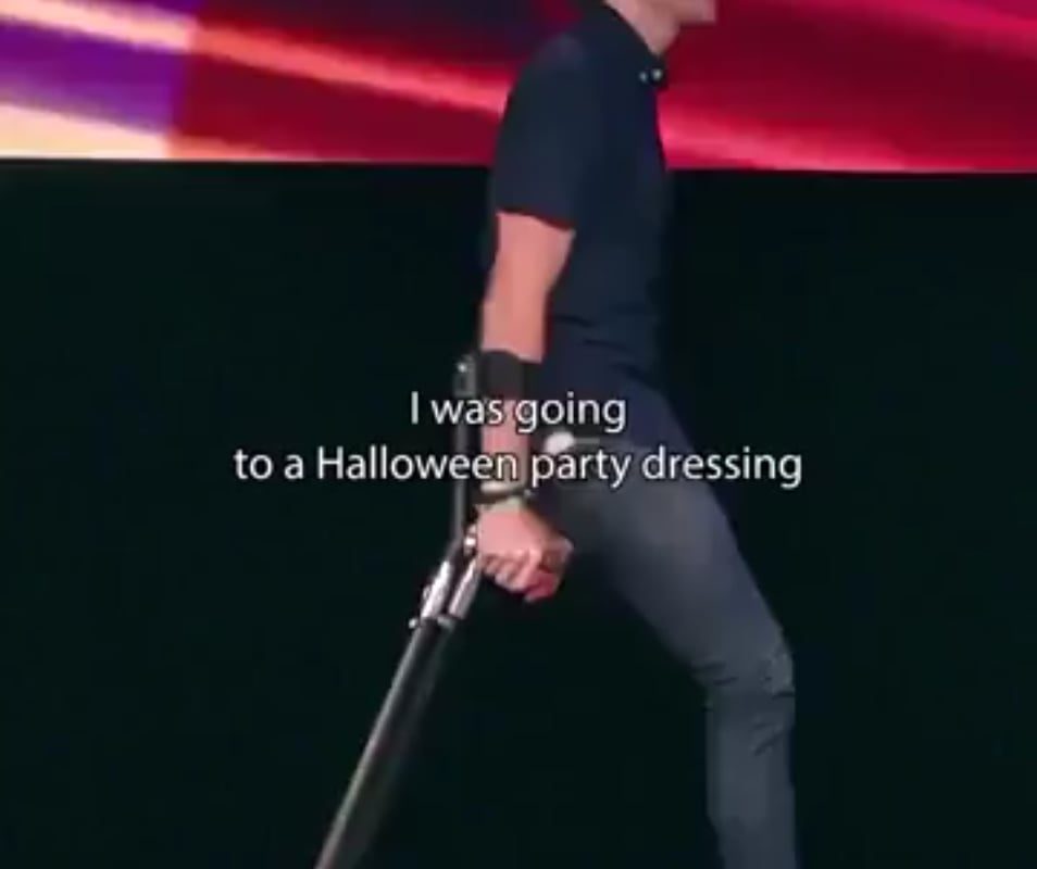 Dude has a disability and made the best Halloween costume