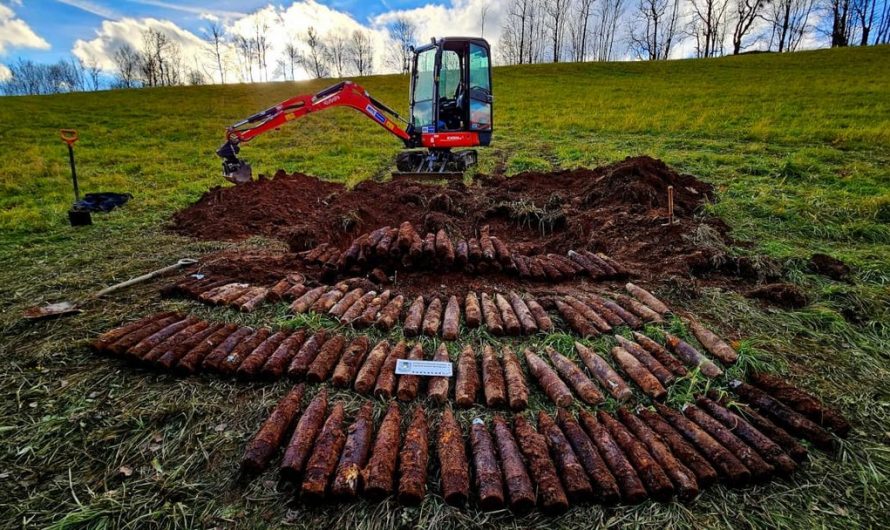 Father and son’s metal detecting trip uncovers historic World War II artillery cache in Czech forest