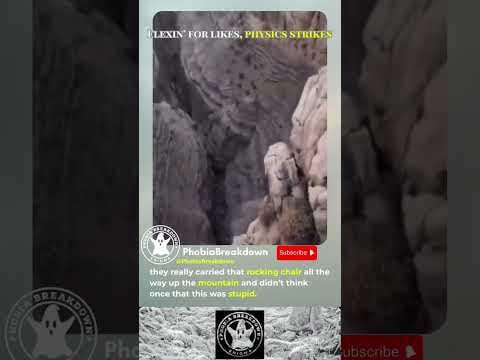 Flexing for likes, Then physics strikes. Man falls off mountain (he survived)