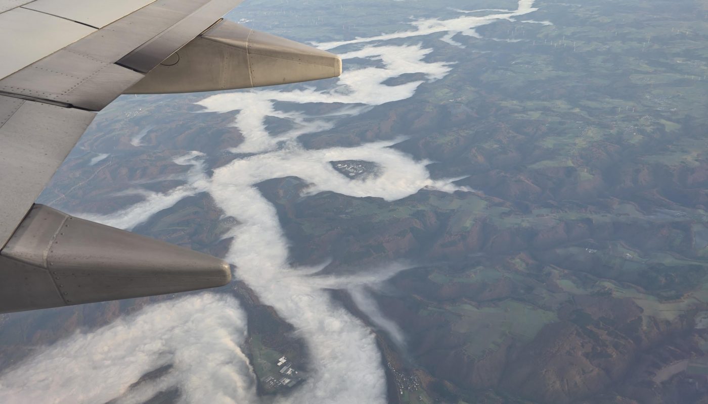 Fog filling in the valleys