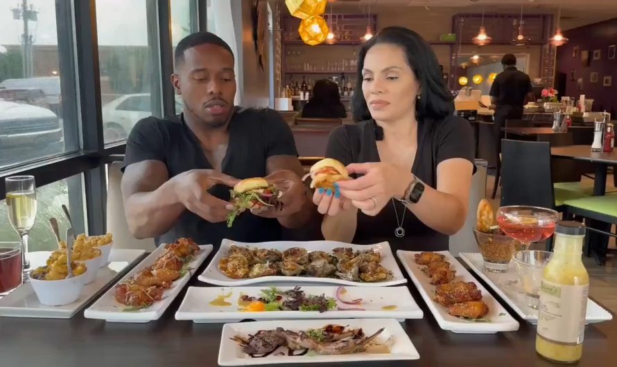 Food influencers were hit by a car while reviewing a burger inside a restaurant.