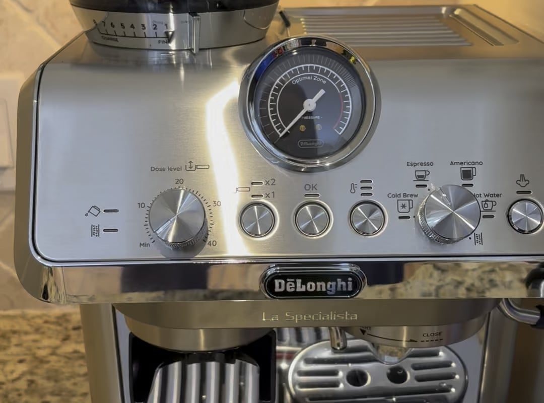 Got an espresso machine on a Black Friday sale. It said it had a height of 15.8”, so I measured the space in my kitchen and it had 15.9” clearance.