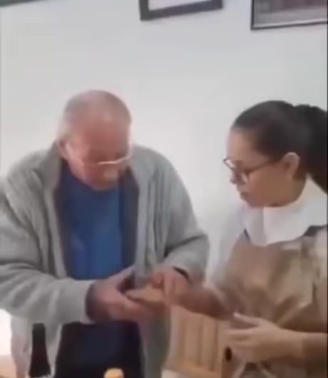 Grandpa, what are you doing?