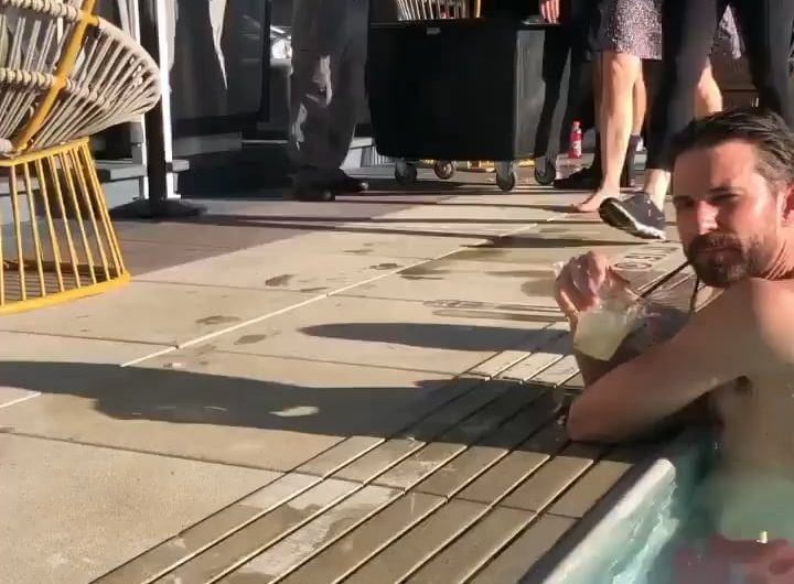 Group humiliated after harassing two women for kissing in a pool