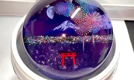 How colorful this orb is after being dipped in resin