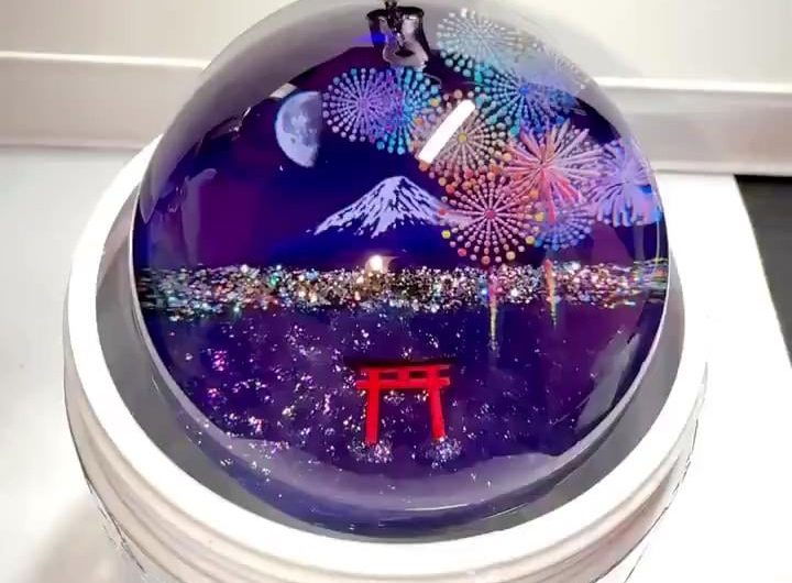 How colorful this orb is after being dipped in resin