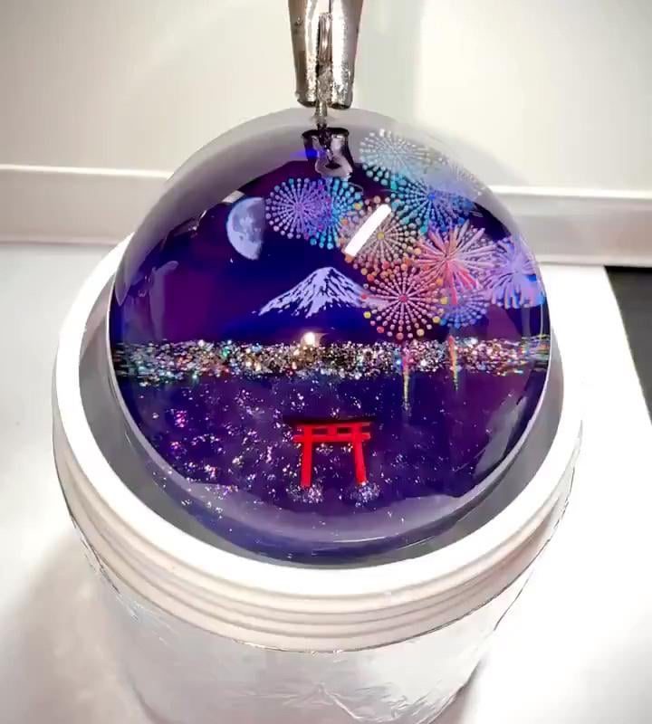 How colorful this orb is after being dipped in resin