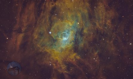 I took a photo of a star blowing off its outer shell. Called the Bubble Nebula