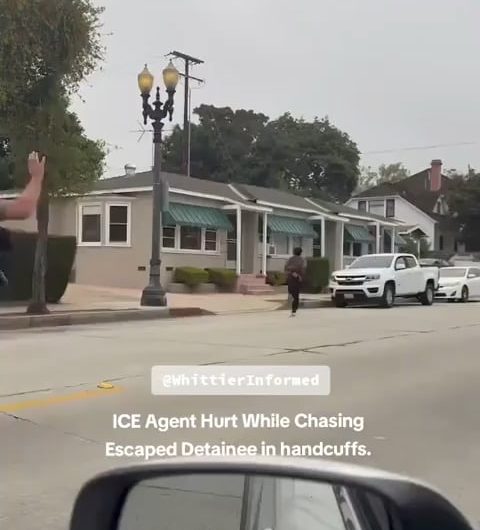 ICE Agent tears his ACL while chasing escaped detainee.