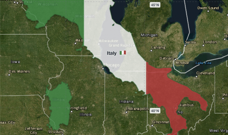 If you move Italy over the U.S. at its exact parallel, Rome is farther north than NYC and almost exactly where Chicago is | TrueSize.net