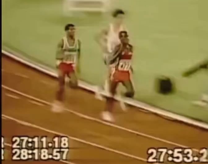 In 1992, at the World Junior 10000 m Championships, Kenya’s Josephat Machuka threw a punch at Ethiopia’s Haile Gebrselassie as he was passed at the finish line. Machuka was disqualified.