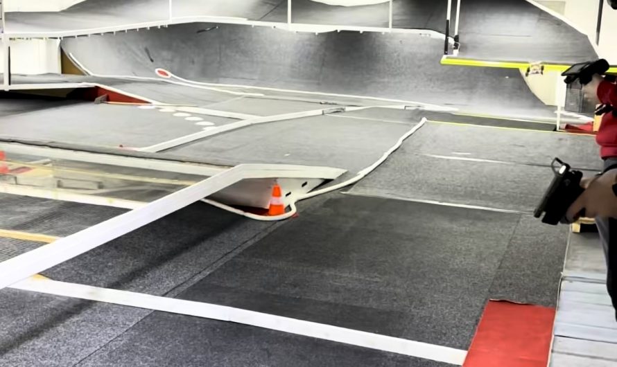 Indoor r/c track with three levels