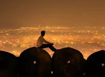 Jaipur ( india) from Nahargarh fort on Diwali