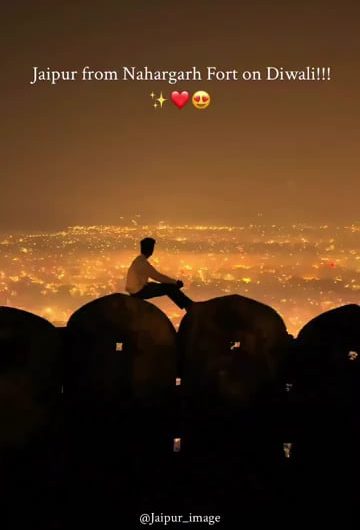 Jaipur ( india) from Nahargarh fort on Diwali