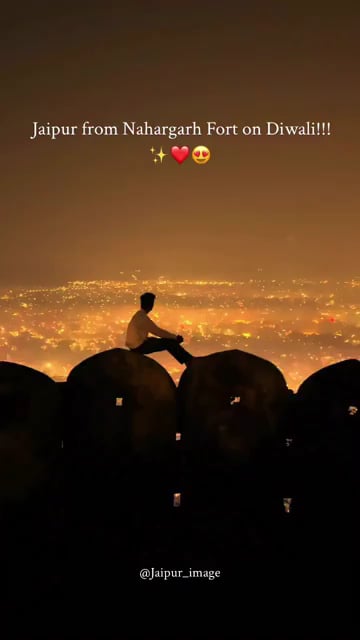 Jaipur ( india) from Nahargarh fort on Diwali