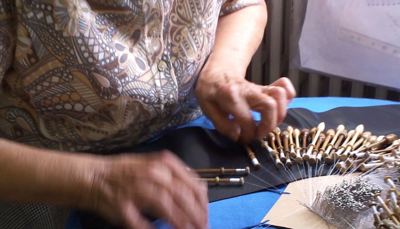 Lace maker in Bruges