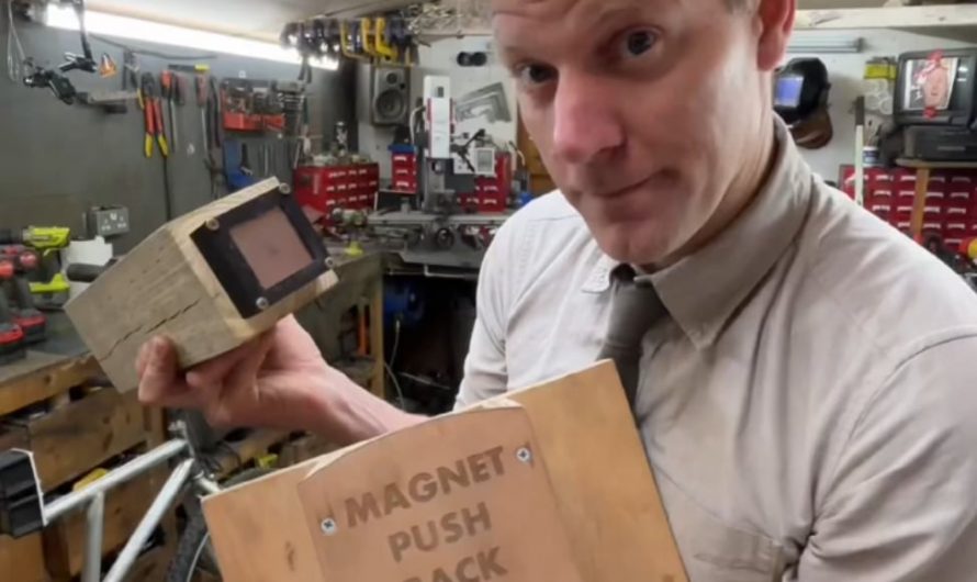 Magnet suspension on a bicycle