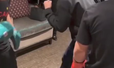 Manny "Pacman" Pacquiao teaching his son how he want him to hit