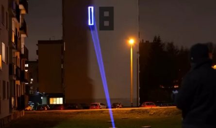 Mapping objects on a building with a laser