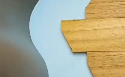 Measuring wood curves to cut out