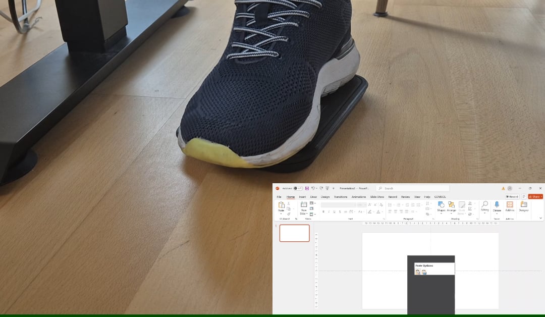 My friend is a damn genius and built this computer mouse you control with your foot