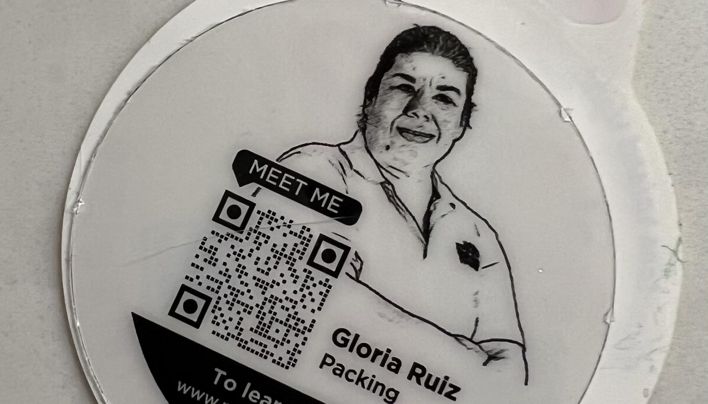 My tomatoes included information about the person who packed them