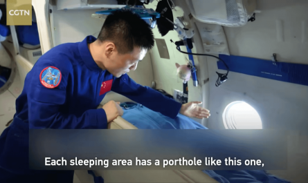 On the Chinese Tiangong space station, each sleeping area has a porthole like this one