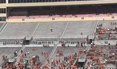 One guy cheering alone in a section at a sporting event, quickly turns into that section filling up as more and more people join in.