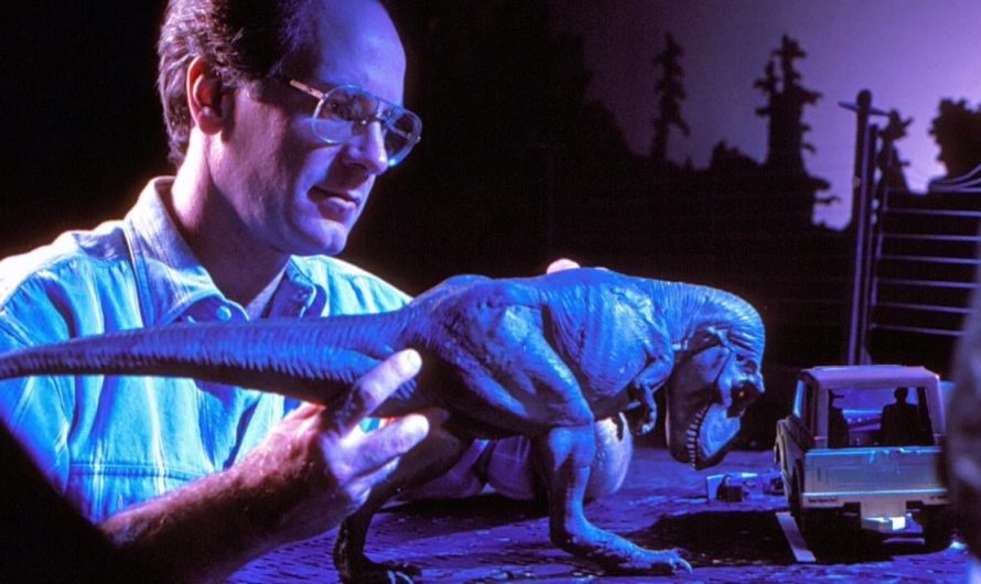 Originally, Jurassic park was going to be stop motion, but was decide to use cgi when the models were seen as ready for the big screen. Here a shot of the stop motion T-Rex 1992